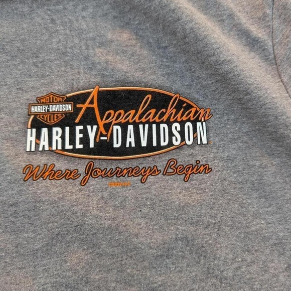 Harley-Davidson Appalachian Mechanicsburg PA Grey Graphic Tee Mens Medium 2022 - Picture 3 of 5